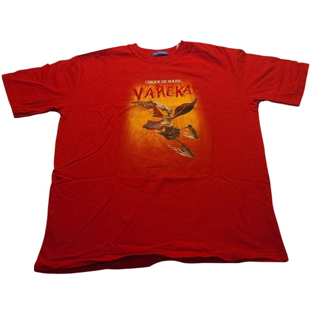 Cirque du Soleil‎ Varekai Red Graphic T-Shirt Mens Medium Cotton Show Merch
